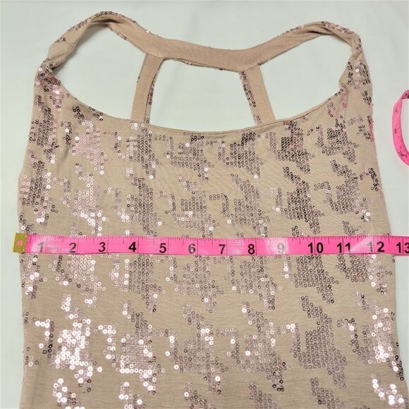 Sexy Strapless Light Taupe Glitter Dress  Size S - Picture 12 of 12